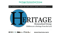 Desktop Screenshot of heritagehomeschoolgroup.com